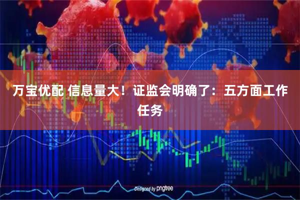万宝优配 信息量大！证监会明确了：五方面工作任务
